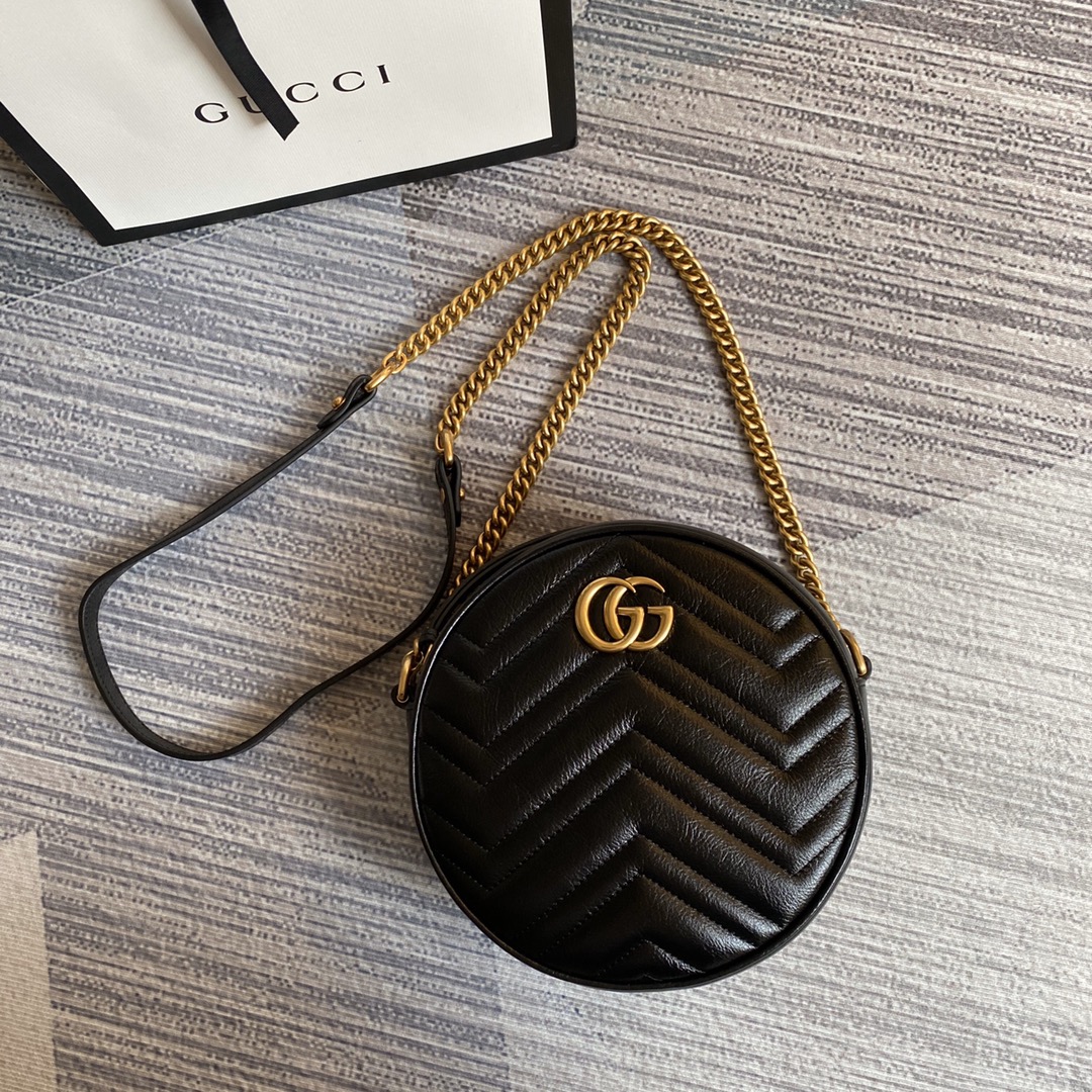 Marmont Mini Round Shoulder Bag 550154 Black